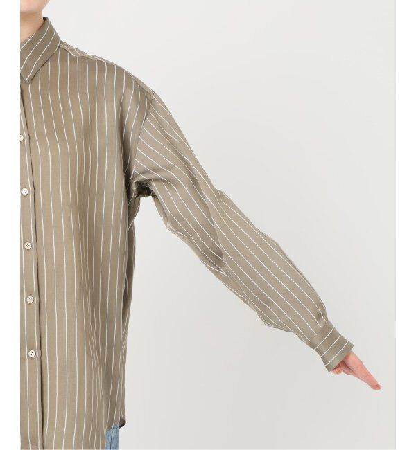 IENA「サテン ストライプ シャツ」|シャツ・ブラウス|