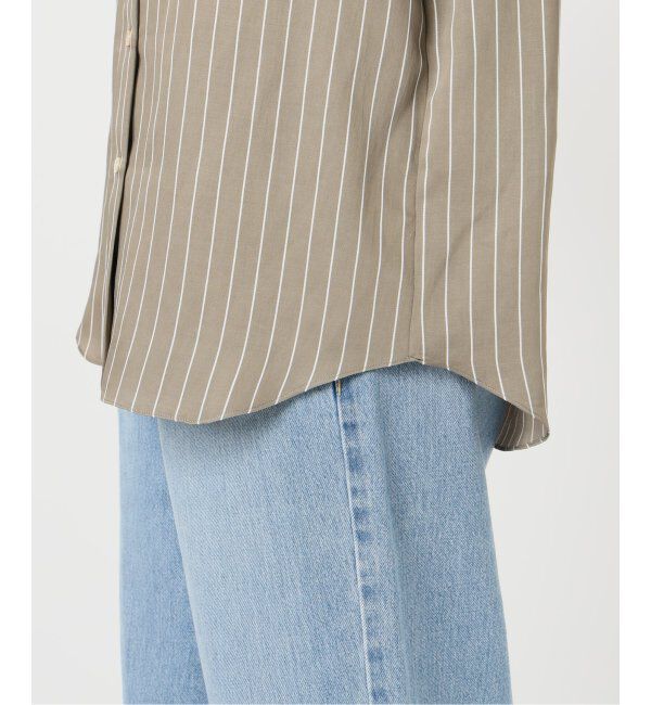 IENA「サテン ストライプ シャツ」|シャツ・ブラウス|