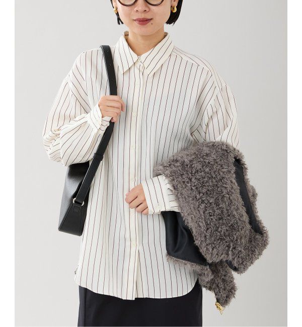 IENA「サテン ストライプ シャツ」|シャツ・ブラウス|