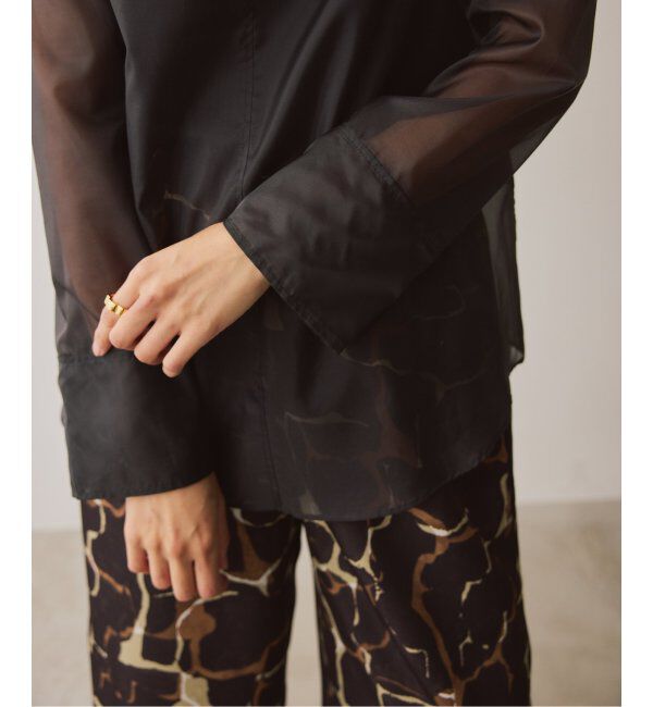 VERMEIL par iena「オーガンジーハイネックブラウス」|シャツ・ブラウス|