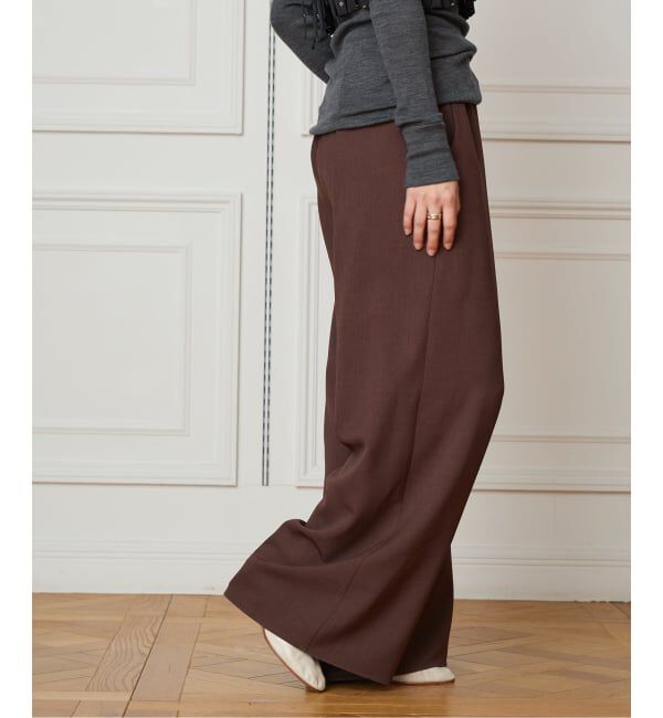 IENA LA BOUCLE「《追加》IENA LA BOUCLE ポリエステルトロイージーパンツ」|その他|