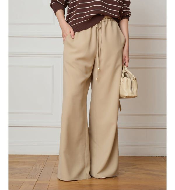 IENA LA BOUCLE「《追加》IENA LA BOUCLE ポリエステルトロイージーパンツ」|その他|