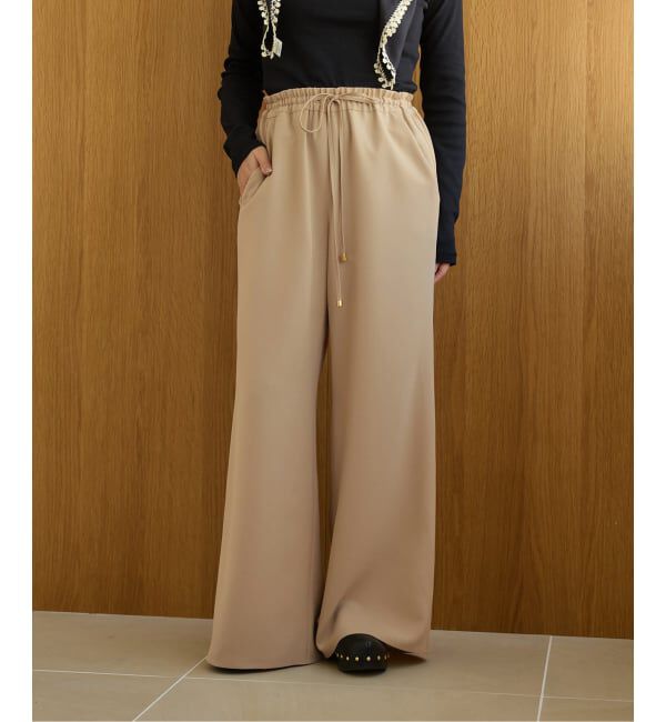 IENA LA BOUCLE「《追加》IENA LA BOUCLE ポリエステルトロイージーパンツ」|その他|