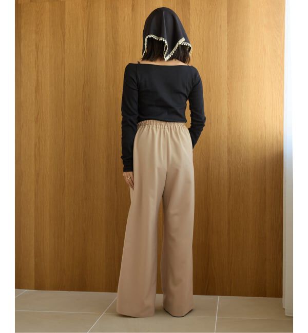 IENA LA BOUCLE「《追加》IENA LA BOUCLE ポリエステルトロイージーパンツ」|その他|