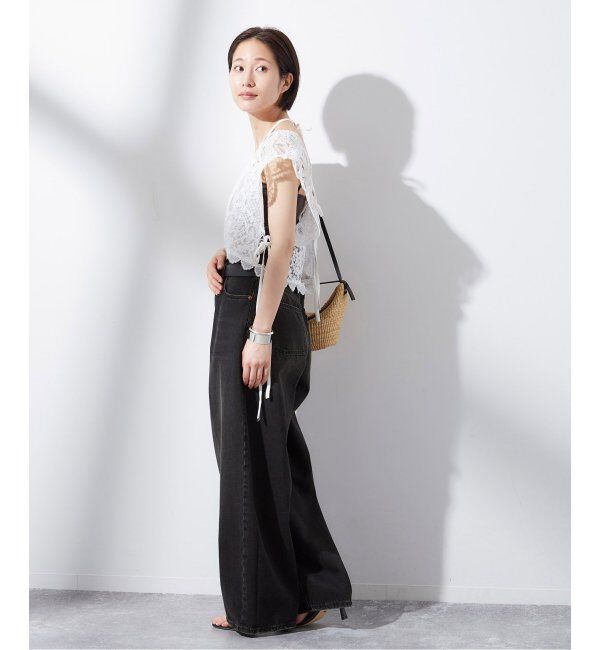 journal standard L'essage「《追加》【HAIKURE/ハイクル】BETHEANY ASIAN FIT MID BLACK：デニム」|デニム|