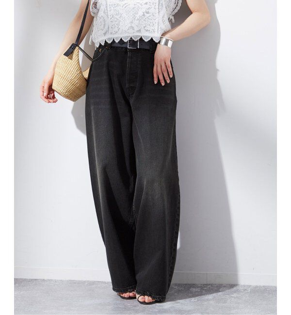 journal standard L'essage「《追加》【HAIKURE/ハイクル】BETHEANY ASIAN FIT MID BLACK：デニム」|デニム|