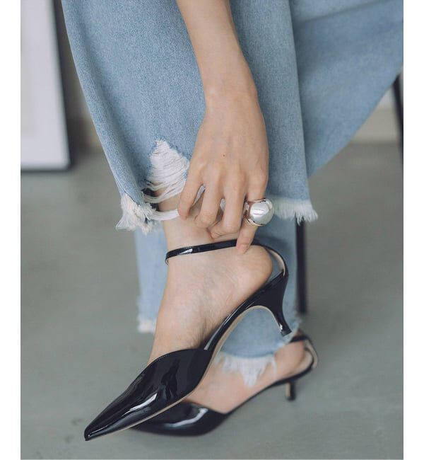 journal standard L'essage「《追加》【NEBULONI E. /ネブローニ】パテント アンクルストラップパンプス」|パンプス|