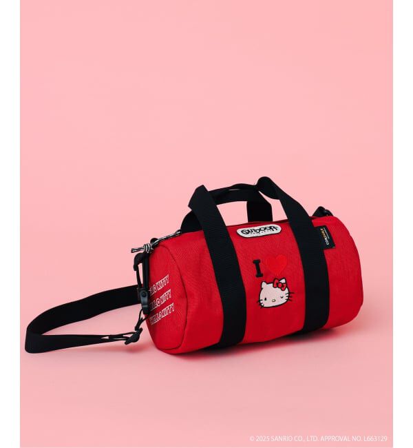 JOURNAL STANDARD「HELLO KITTY / ハローキティ 230 ROLLBOSTON SMALL」|ボストンバッグ|レッド