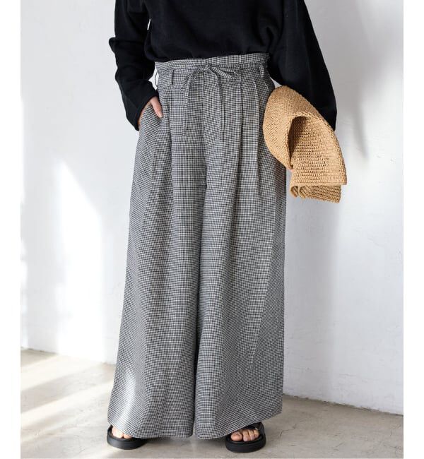 JOURNAL STANDARD「ゼフィールリネンベルテッドギャザーパンツ」|その他|