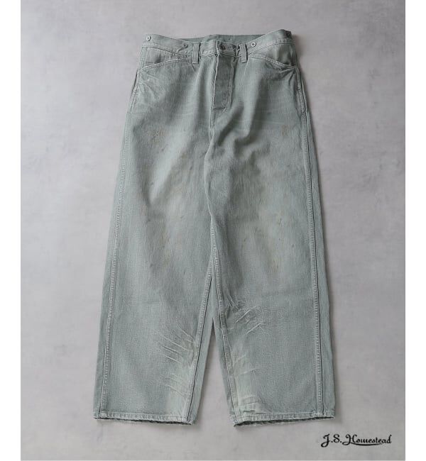 J.S.Homestead「J.S.Homestead / バック バックル トラウザー ワーク パンツ」|その他|グリーン