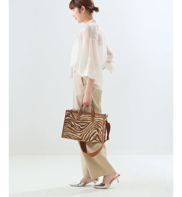 journal standard L'essage「《追加》IPEKERドット&フラワー/シアーボウタイブラウス」|シャツ・ブラウス|