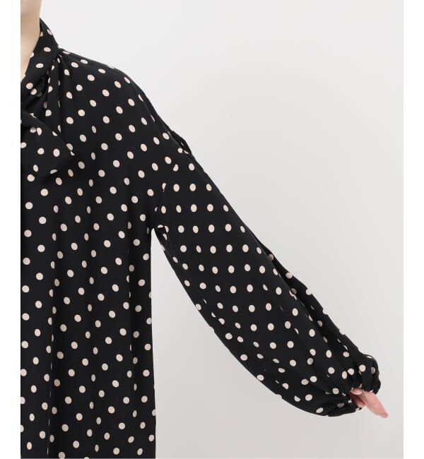 journal standard L'essage「《追加》IPEKERドット&フラワー/シアーボウタイブラウス」|シャツ・ブラウス|