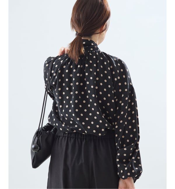 journal standard L'essage「《追加》IPEKERドット&フラワー/シアーボウタイブラウス」|シャツ・ブラウス|