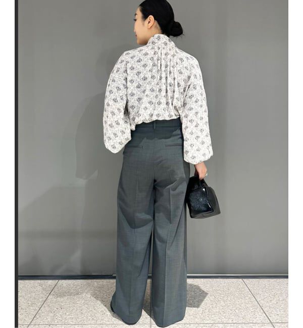 journal standard L'essage「《追加》IPEKERドット&フラワー/シアーボウタイブラウス」|シャツ・ブラウス|