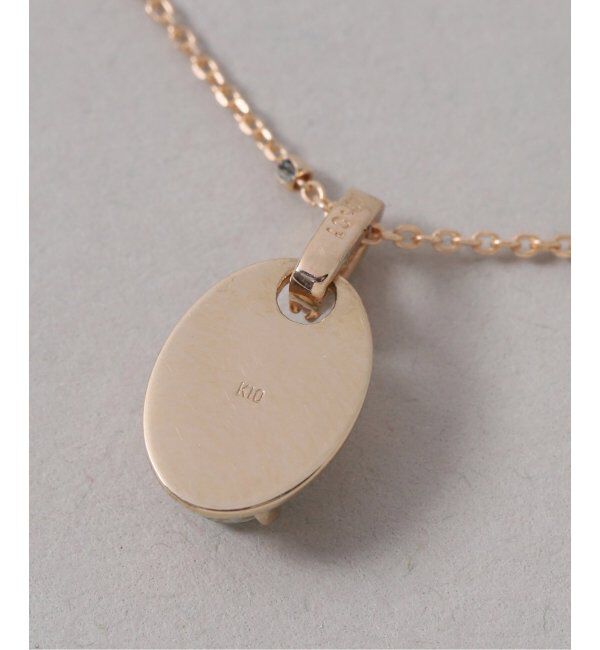 Lilas by Spick&Span「メレダイヤバチカングリーンアメジスト55cmネックレス K10」|ネックレス|