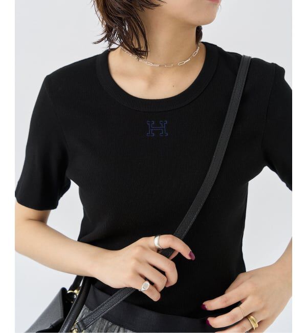 HARDY NOIR「《追加3》細リブTシャツ」|Tシャツ・カットソー|ブラック