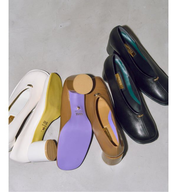 GRISE「《追加》GRISE6cmレザーオブリークハイバンプパンプス」|パンプス|