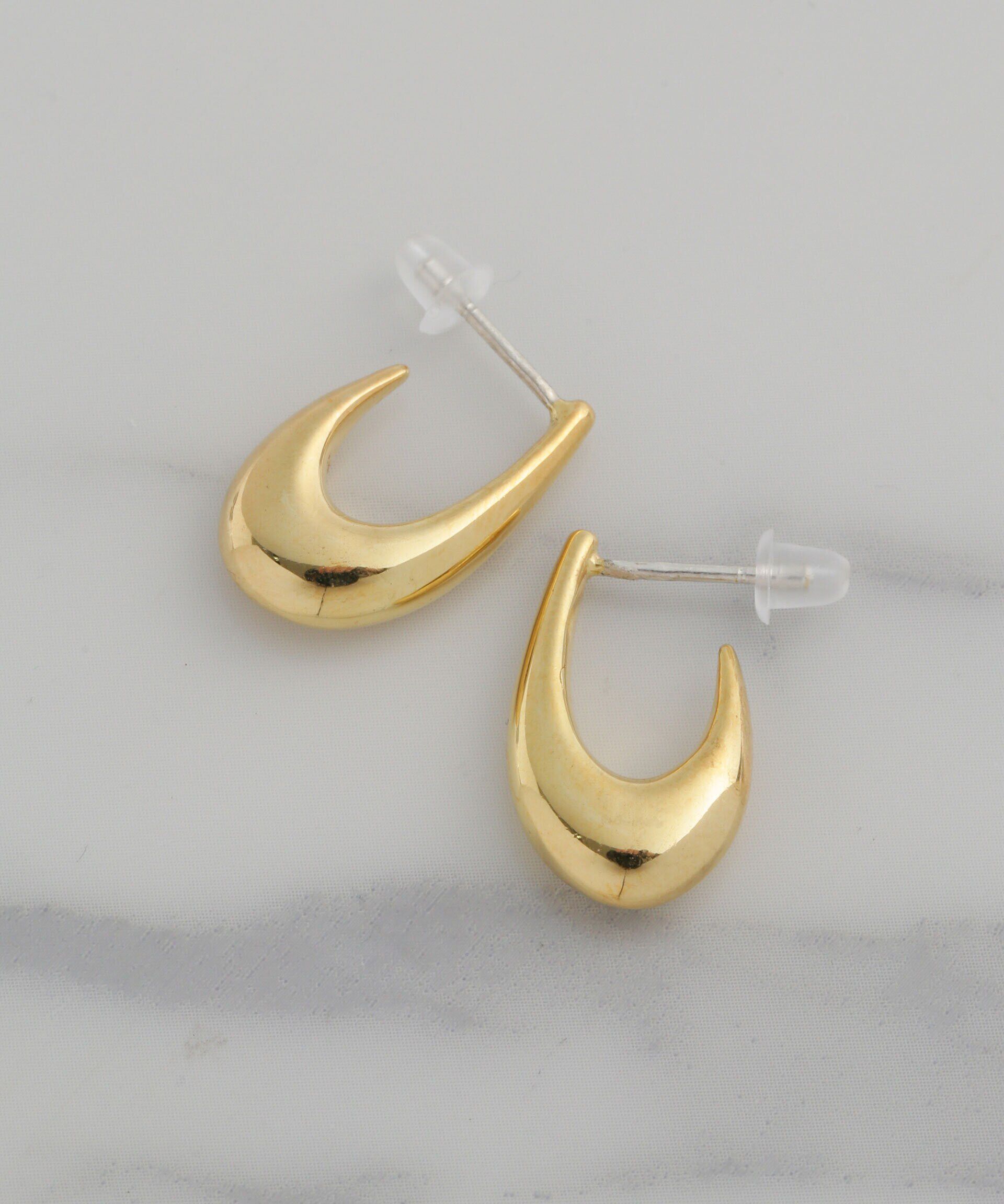 NANO universe「Chibi Jewels/Mini Thick Hook Earrings」|ピアス|ゴールド