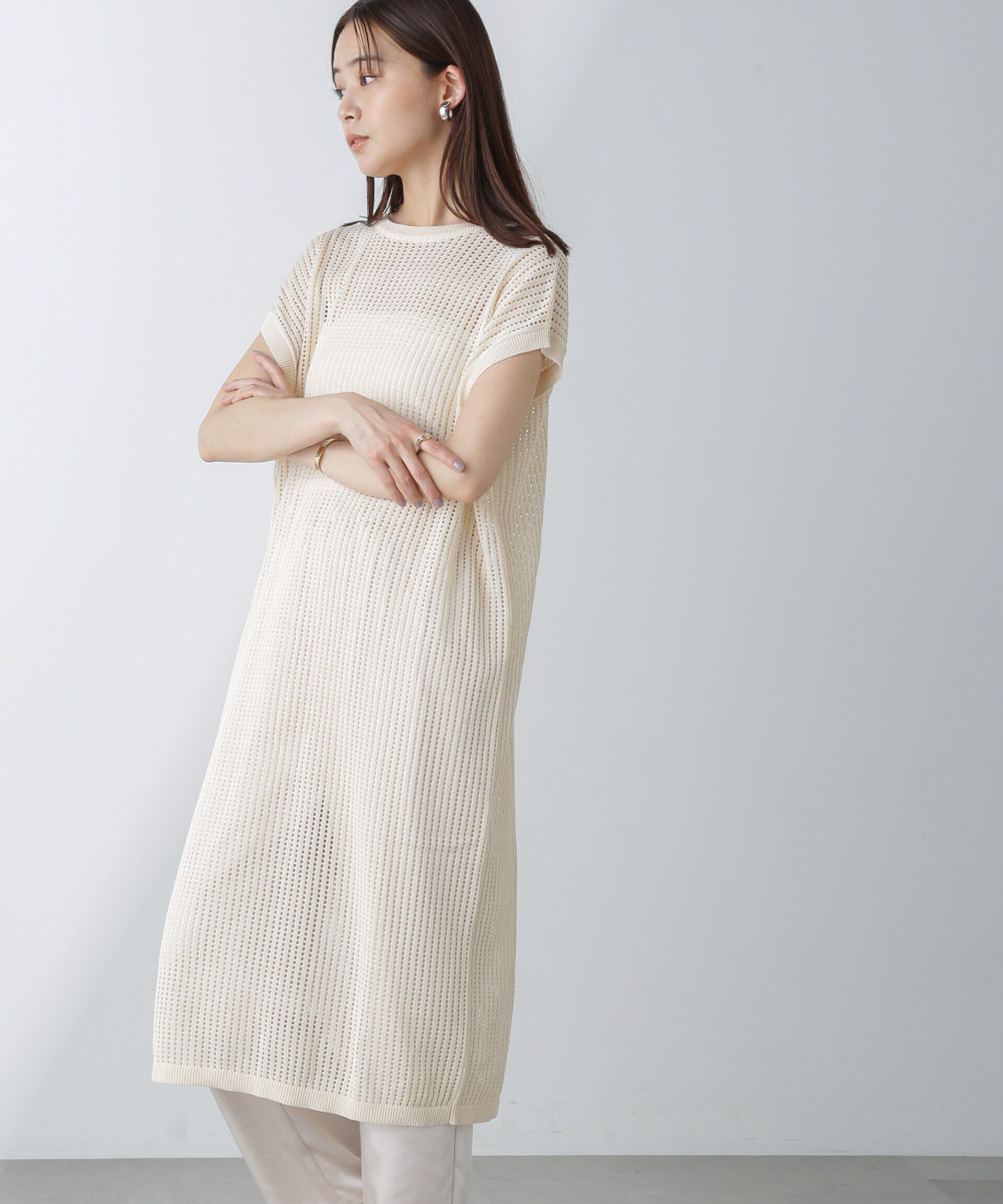 nano･universe「前後2wayメッシュワンピース」|ワンピース|