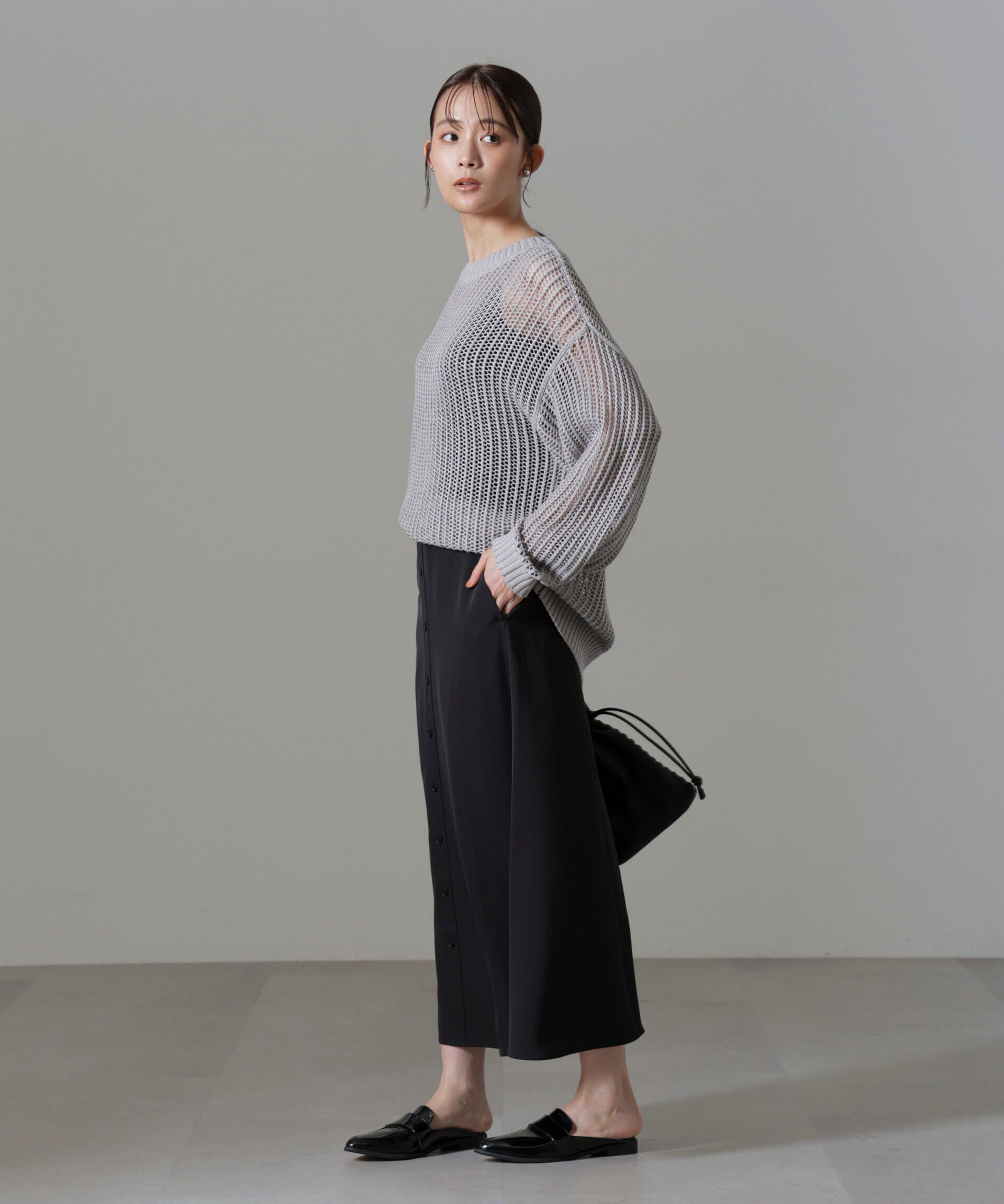 nano･universe「フロントボタンフレアスカート(セットアップ可)」|スカート|