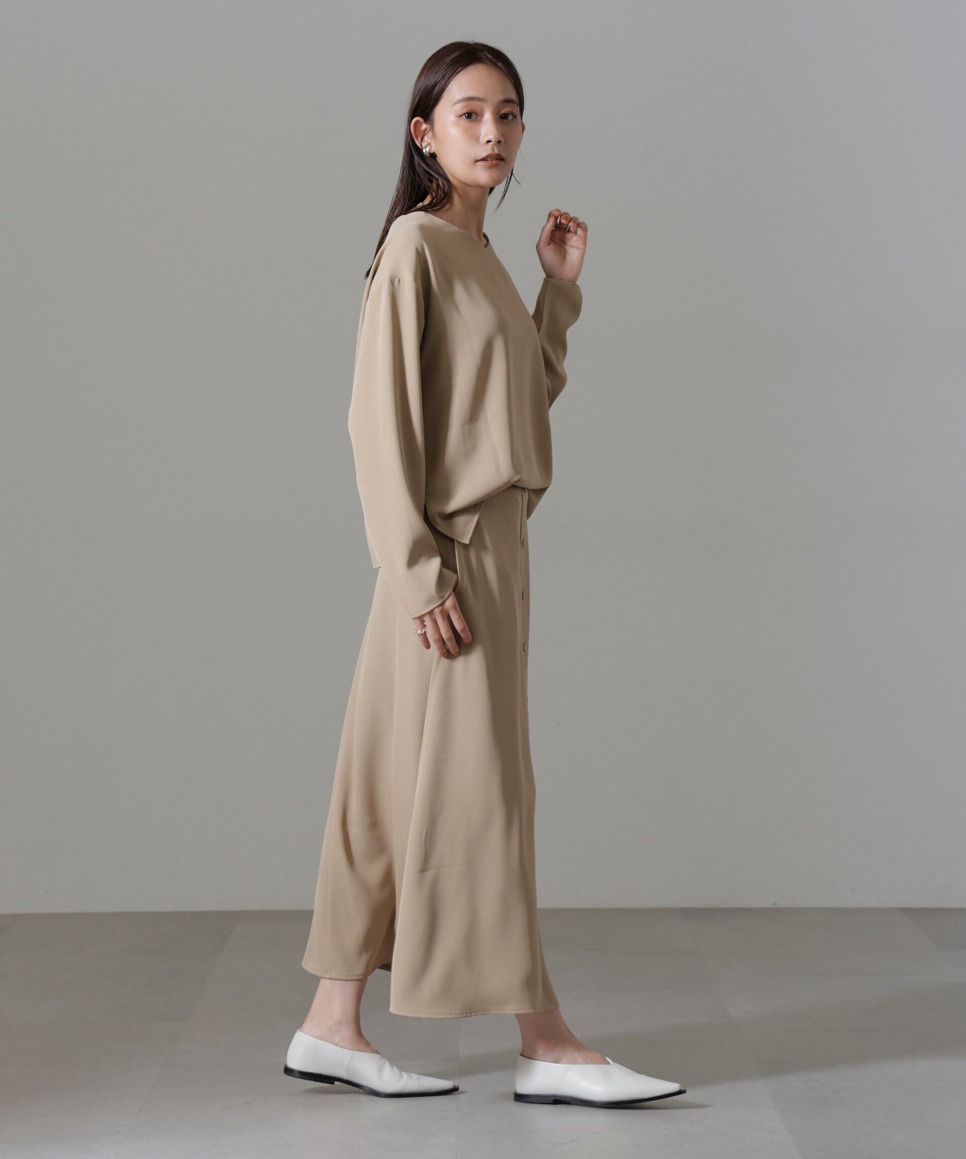 nano･universe「フロントボタンフレアスカート(セットアップ可)」|スカート|