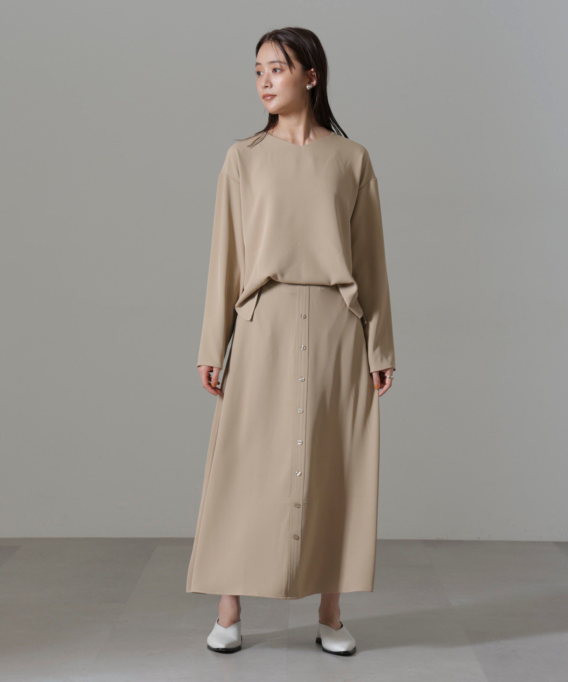 nano･universe「フロントボタンフレアスカート(セットアップ可)」|スカート|