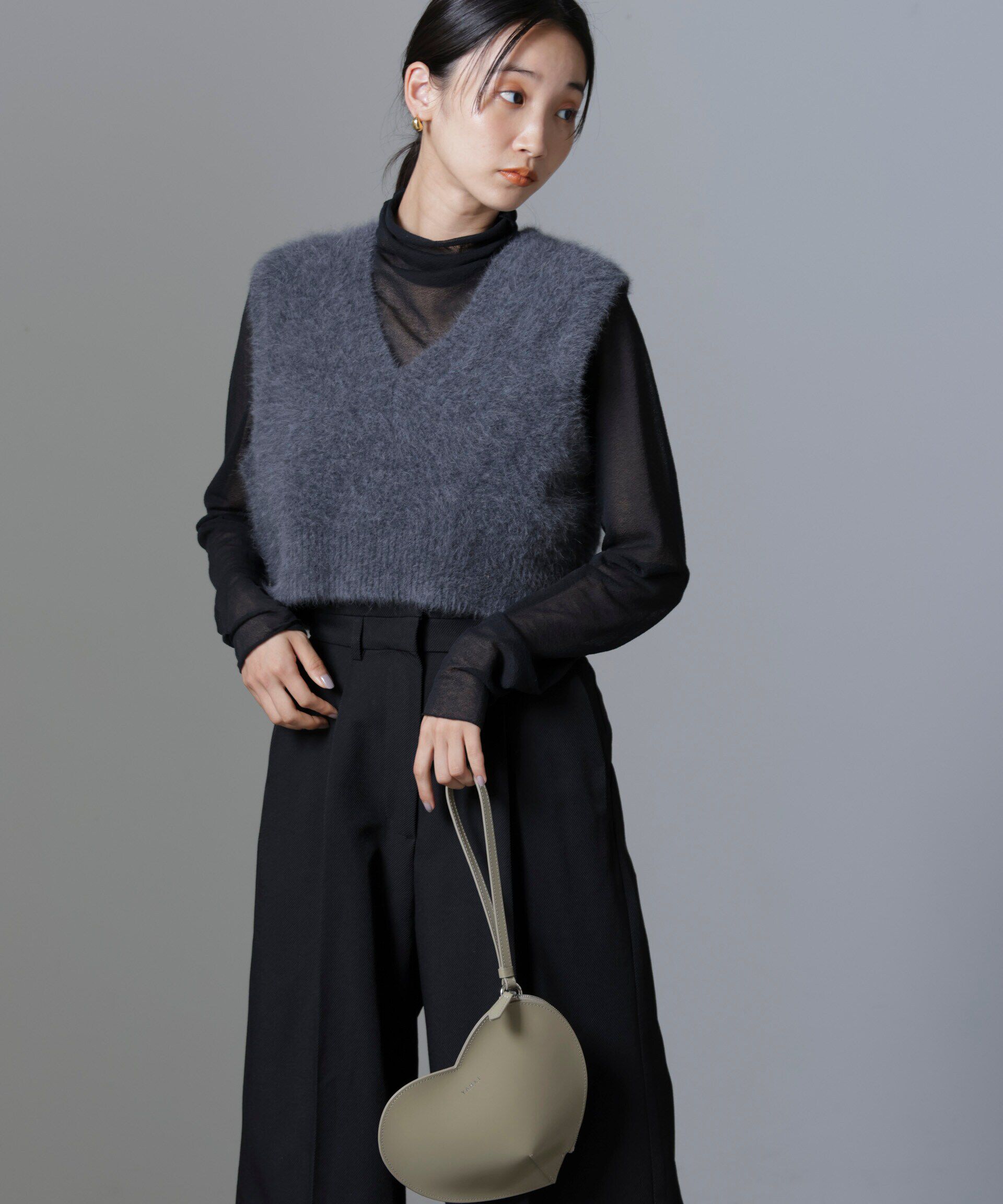 nano･universe「フォックスカシミヤニットベスト」|ニット・セーター|