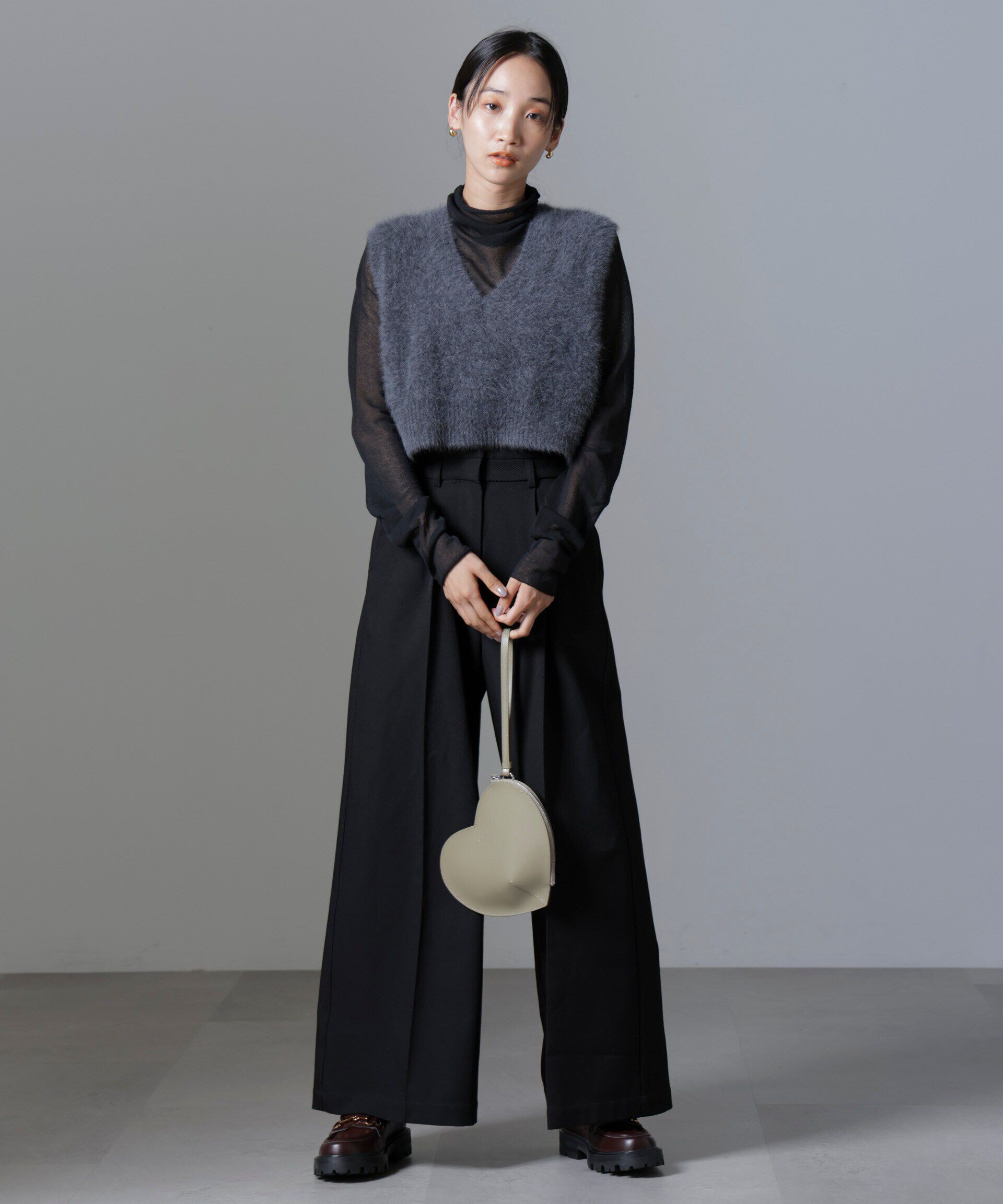 nano･universe「フォックスカシミヤニットベスト」|ニット・セーター|