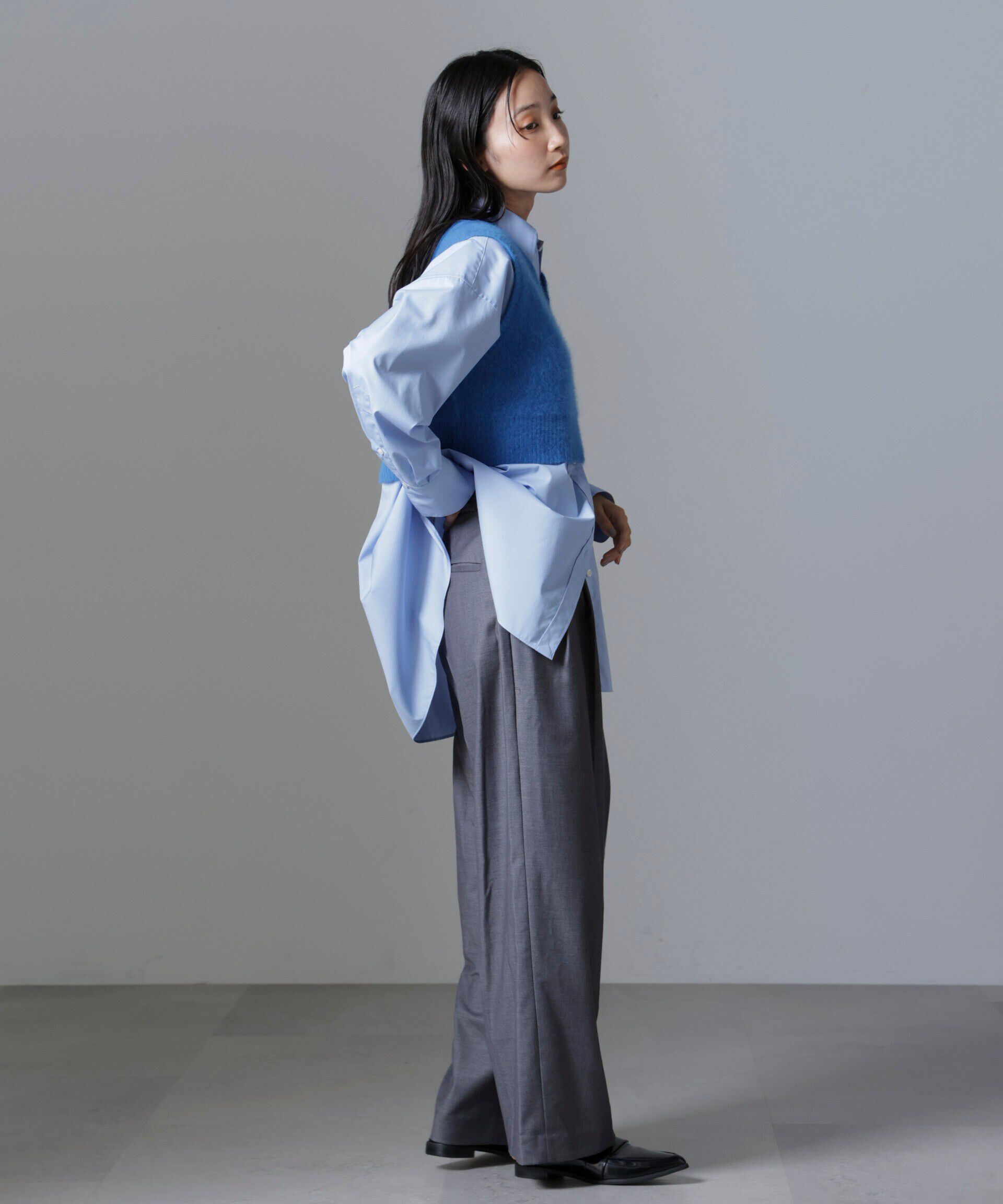 nano･universe「フォックスカシミヤニットベスト」|ニット・セーター|