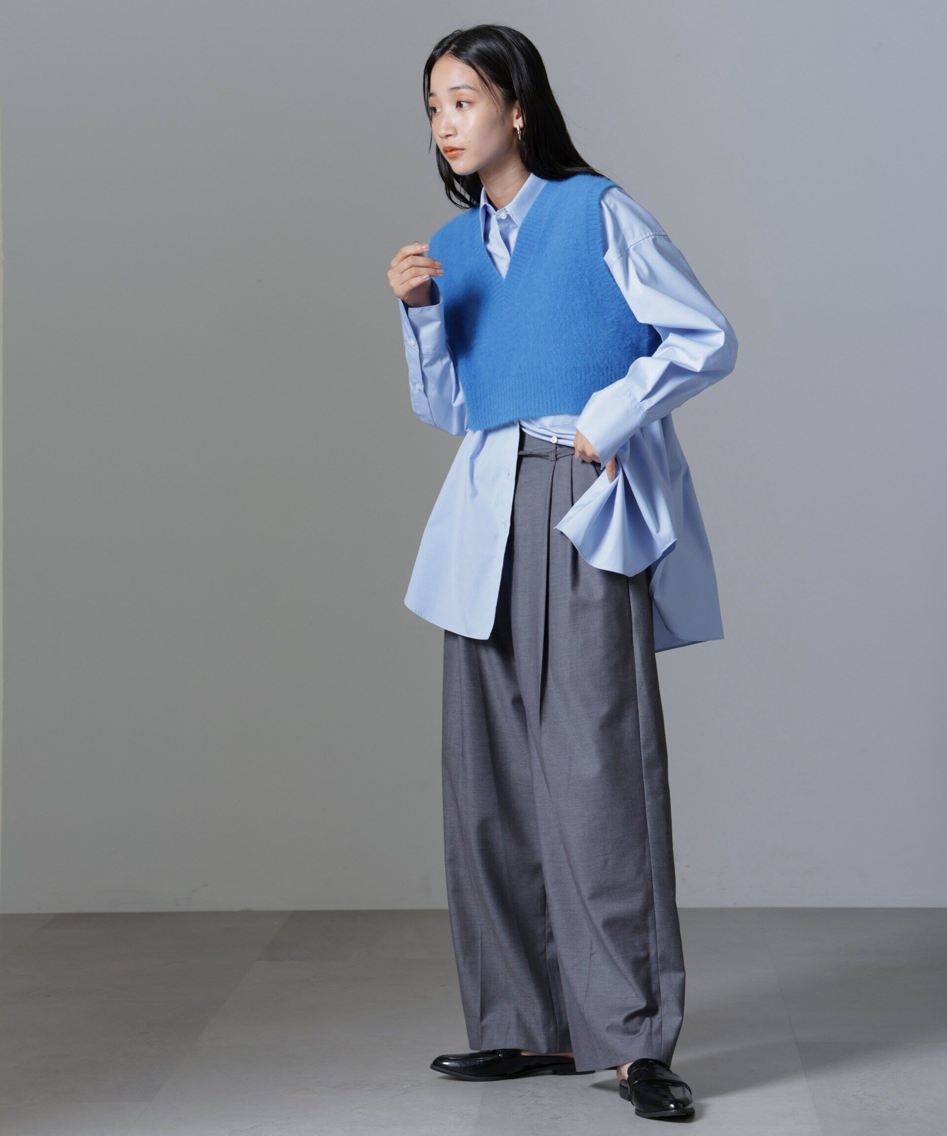 nano･universe「フォックスカシミヤニットベスト」|ニット・セーター|