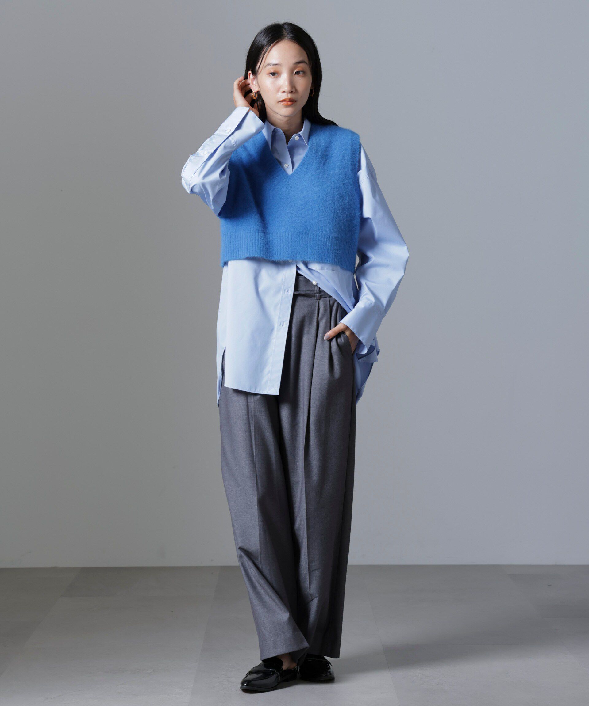 nano･universe「フォックスカシミヤニットベスト」|ニット・セーター|