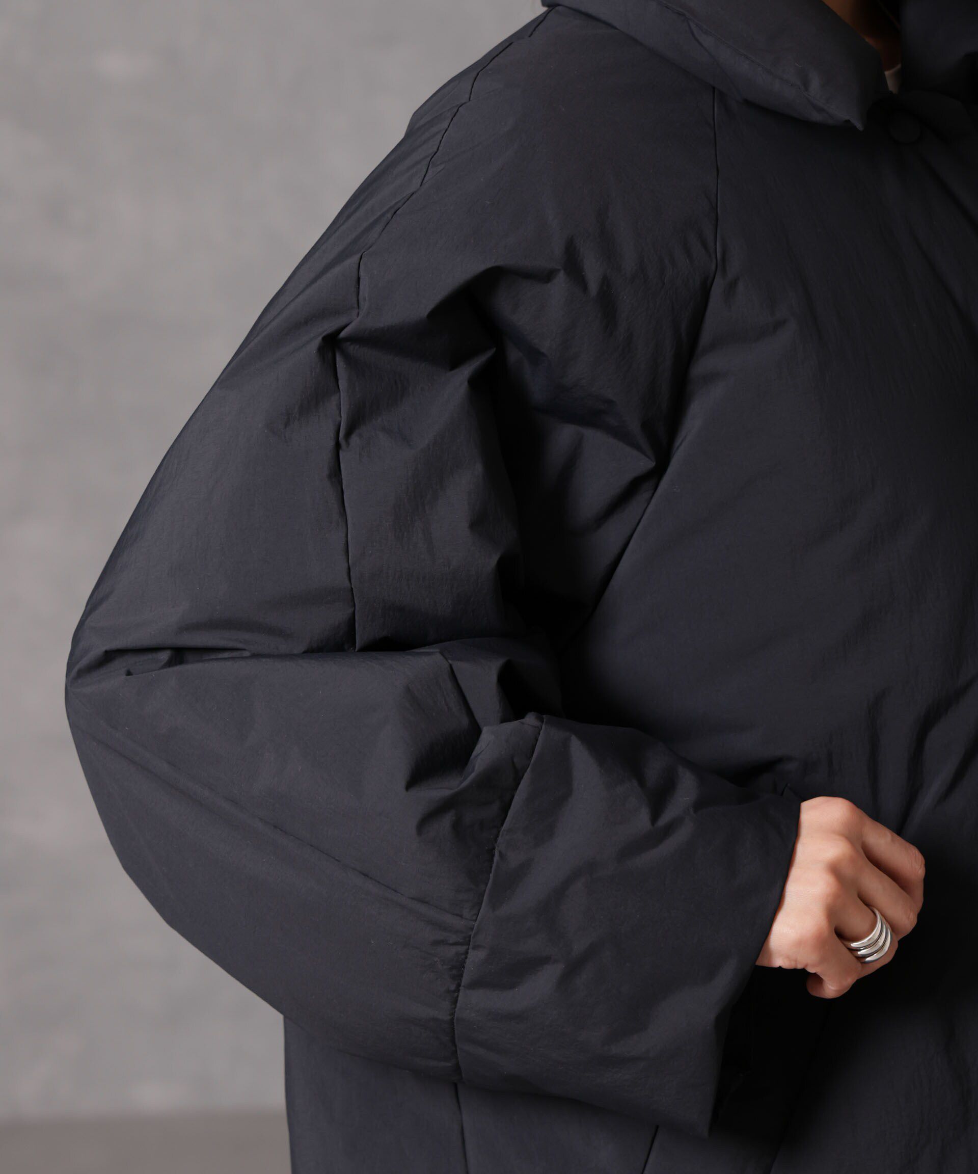 nano･universe「「西川ダウン(R)」ミドル丈バックタックコート」|ダウン|