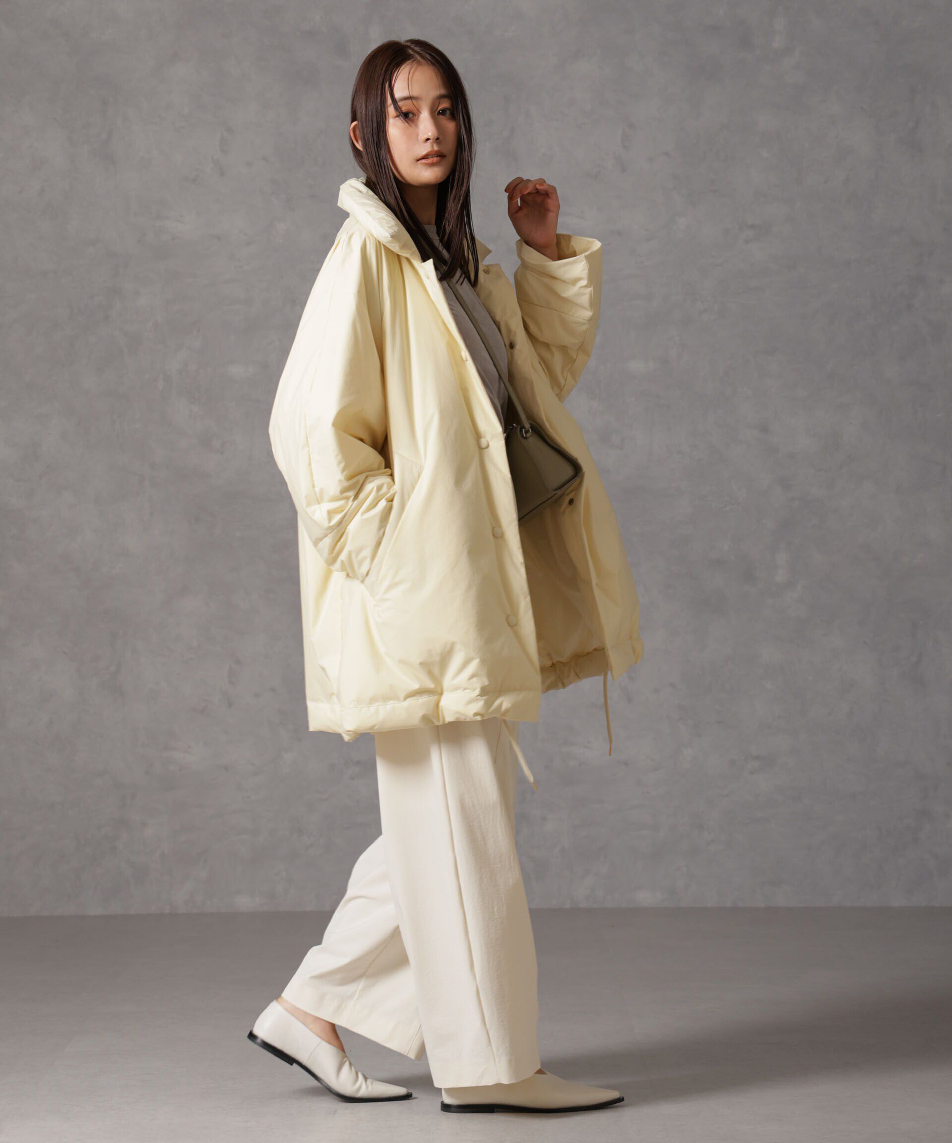 nano･universe「「西川ダウン(R)」ミドル丈バックタックコート」|ダウン|