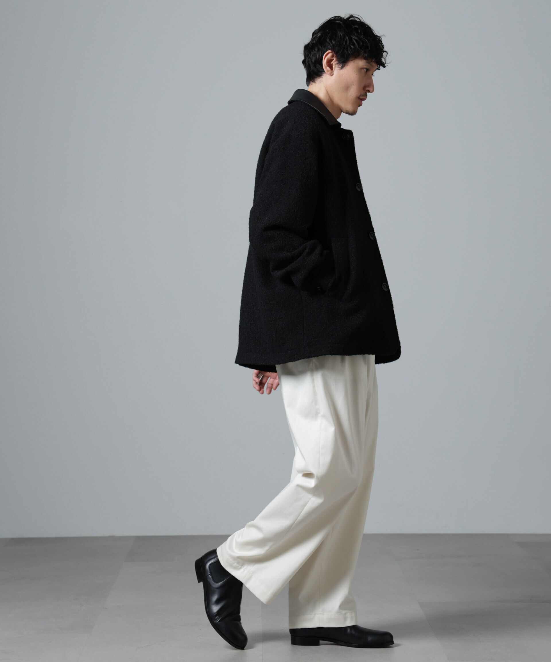 nano･universe「ループヤーンミックス バーンジャケット」|ブルゾン・スタジャン|