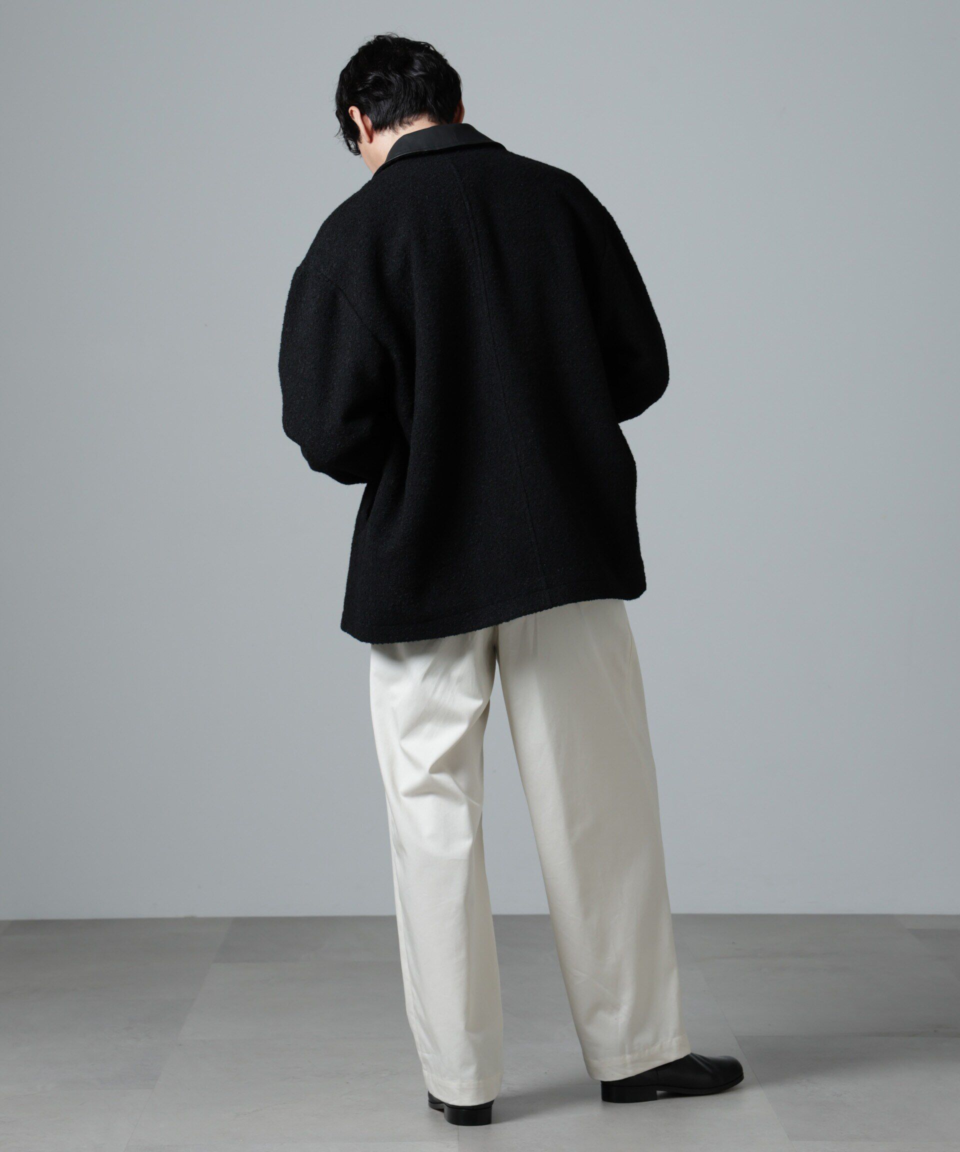 nano･universe「ループヤーンミックス バーンジャケット」|ブルゾン・スタジャン|