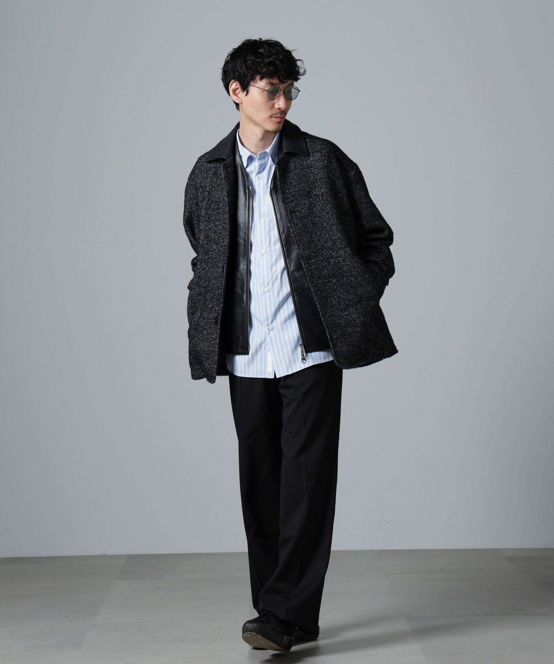 nano･universe「ループヤーンミックス バーンジャケット」|ブルゾン・スタジャン|