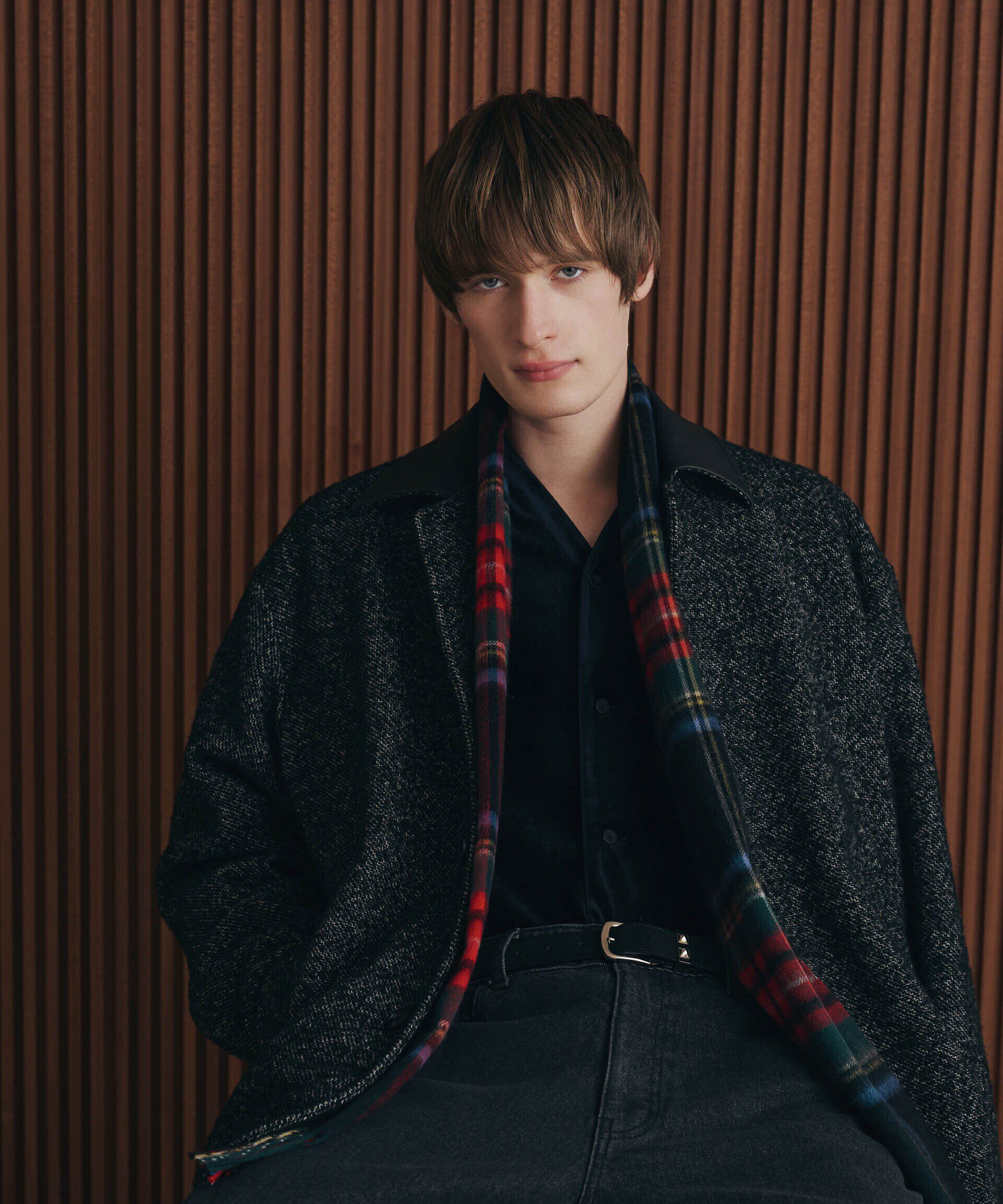 nano･universe「ループヤーンミックス バーンジャケット」|ブルゾン・スタジャン|