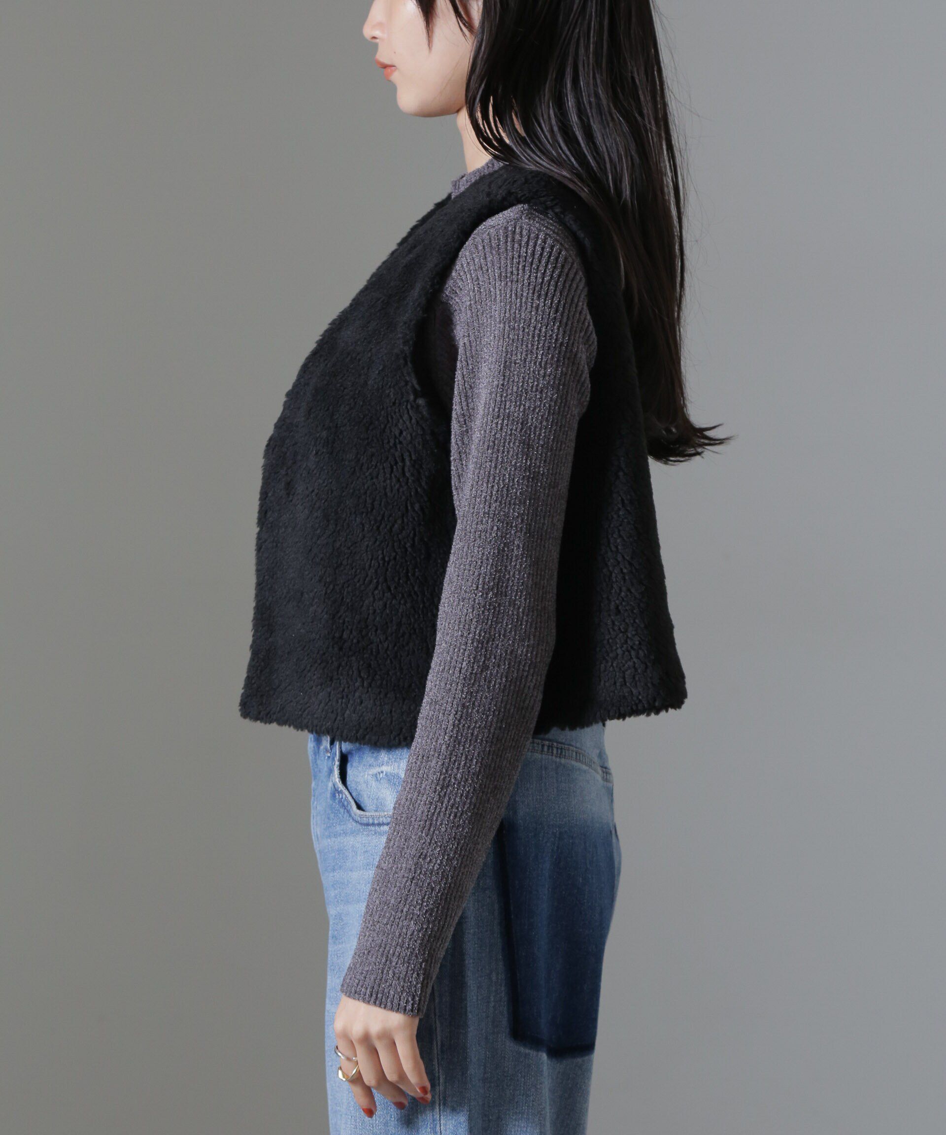 nano･universe「ライトボアクロップドジレ」|テーラードジャケット|