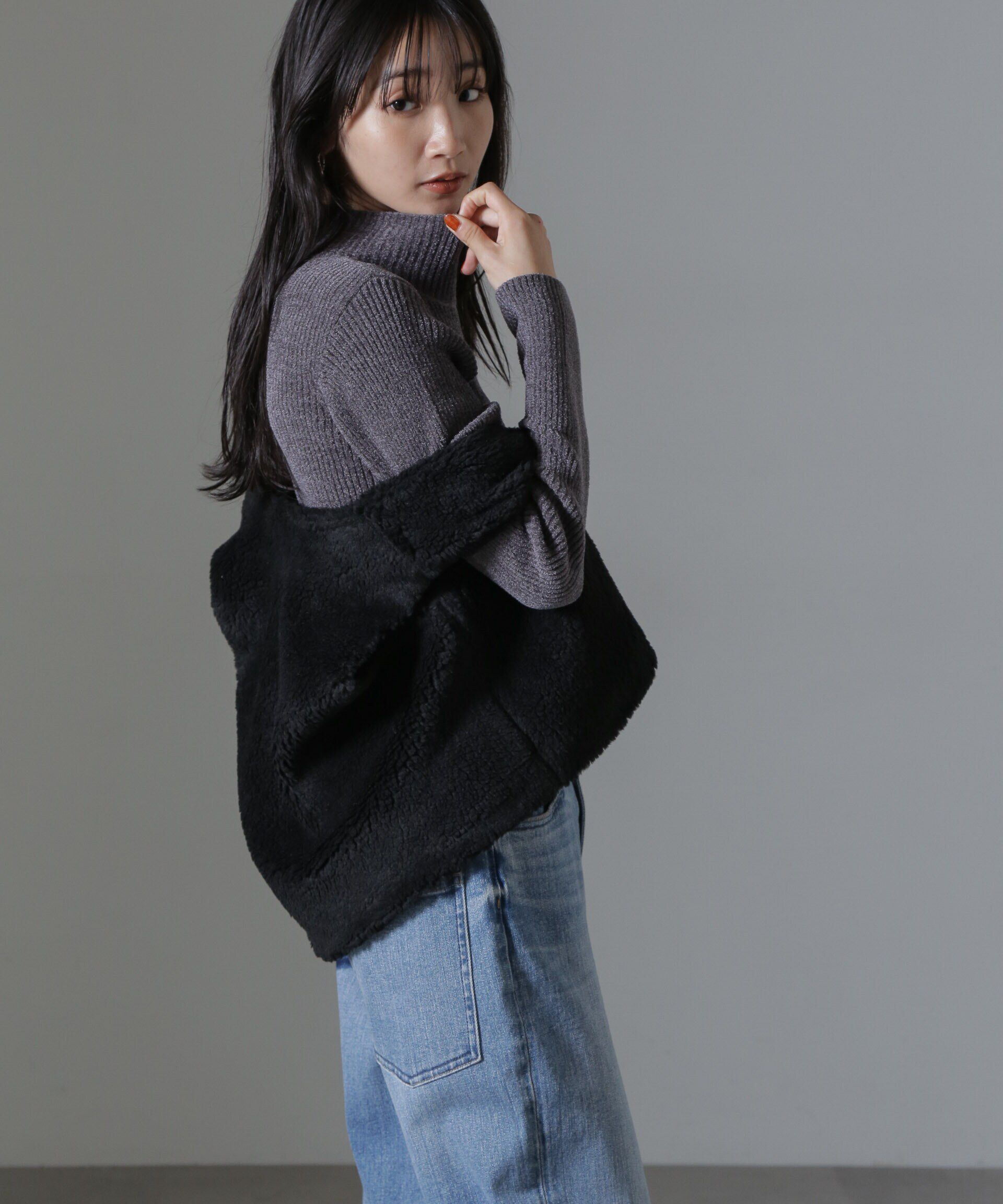 nano･universe「ライトボアクロップドジレ」|テーラードジャケット|