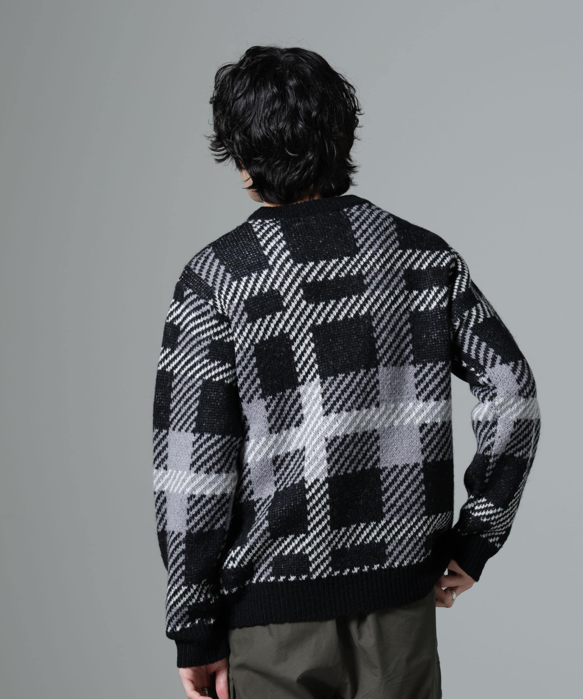 nano･universe「ウールミックスパターンニット」|ニット・セーター|