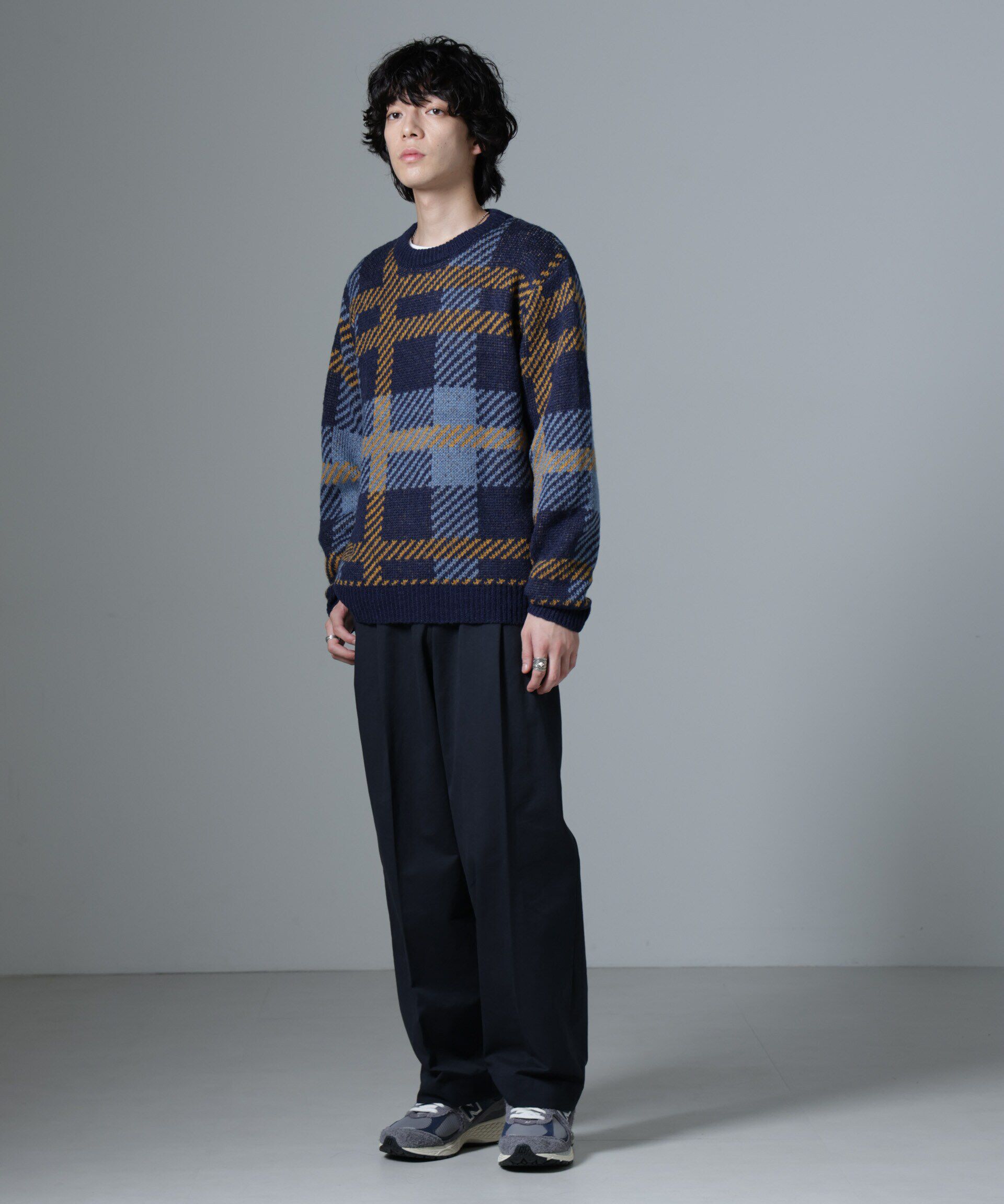 nano･universe「ウールミックスパターンニット」|ニット・セーター|