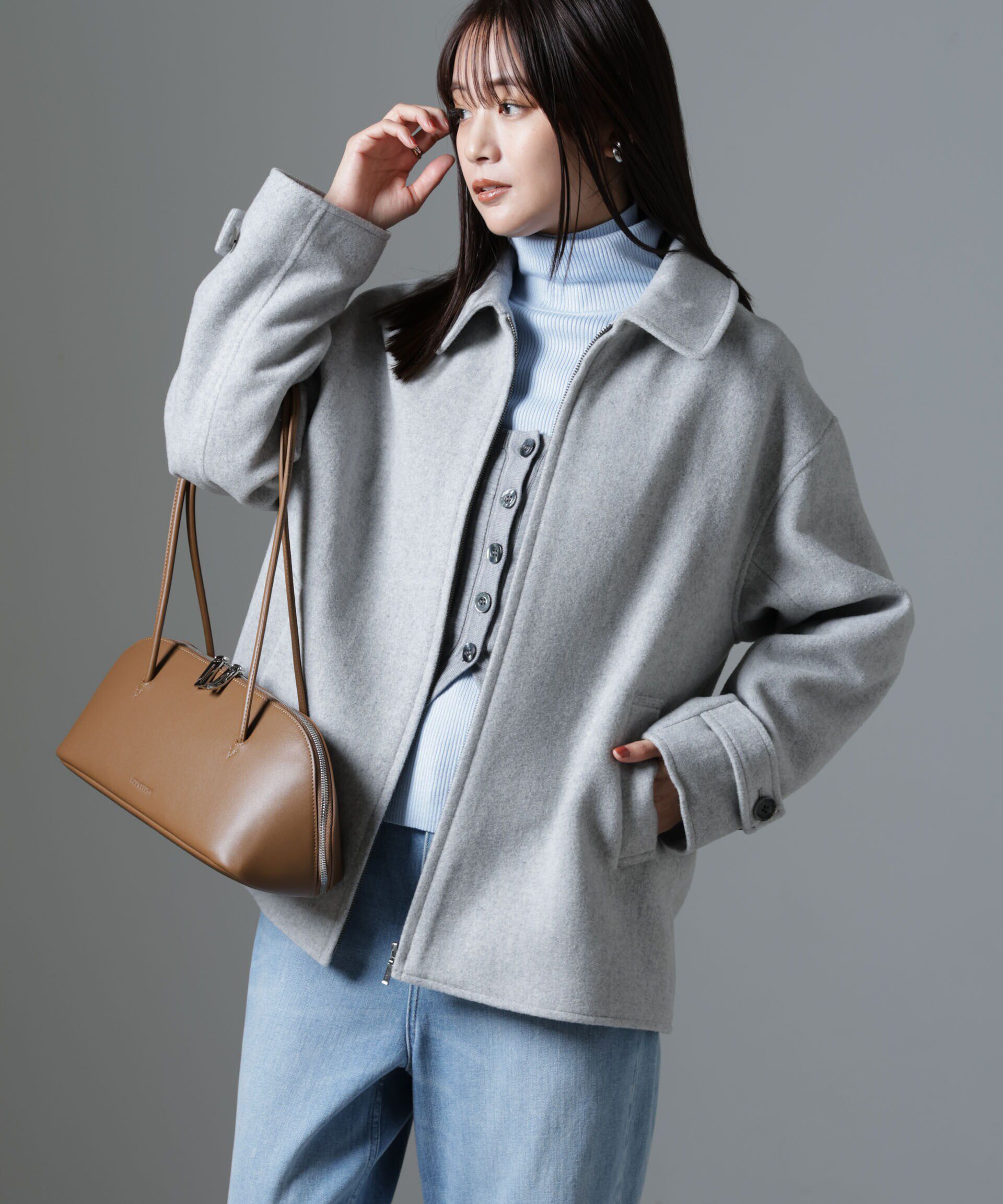 nano･universe「ZIPミドルコート」|その他|L.グレー1