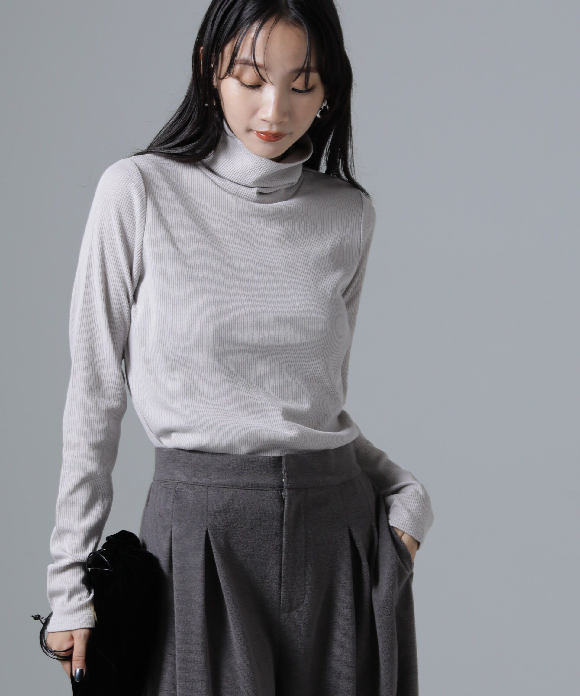 nano･universe「ジンジャー吸湿発熱抗菌防臭タートルネックカットソー」|Tシャツ・カットソー|