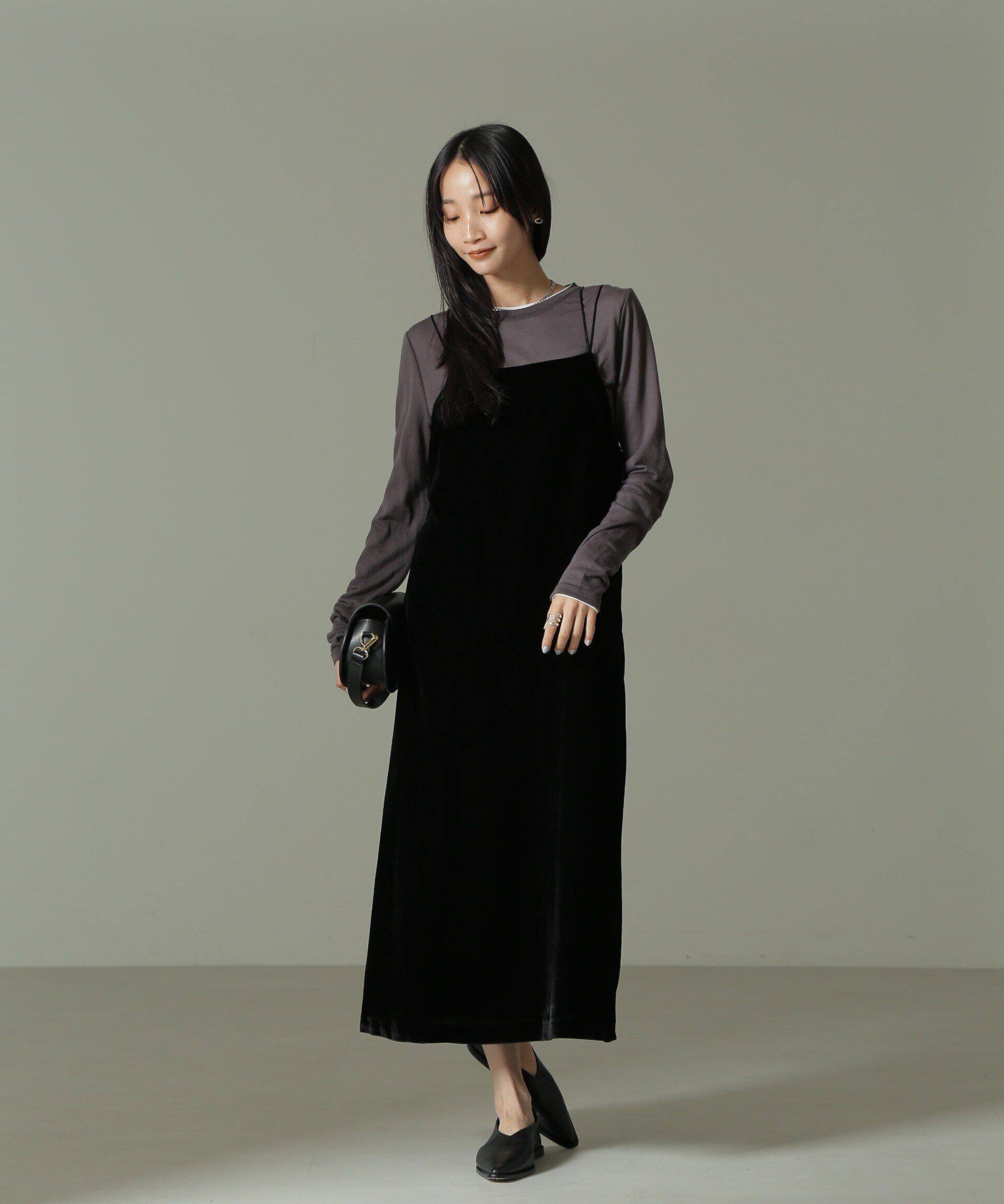 nano･universe「ベロアキャミワンピース」|ワンピース|