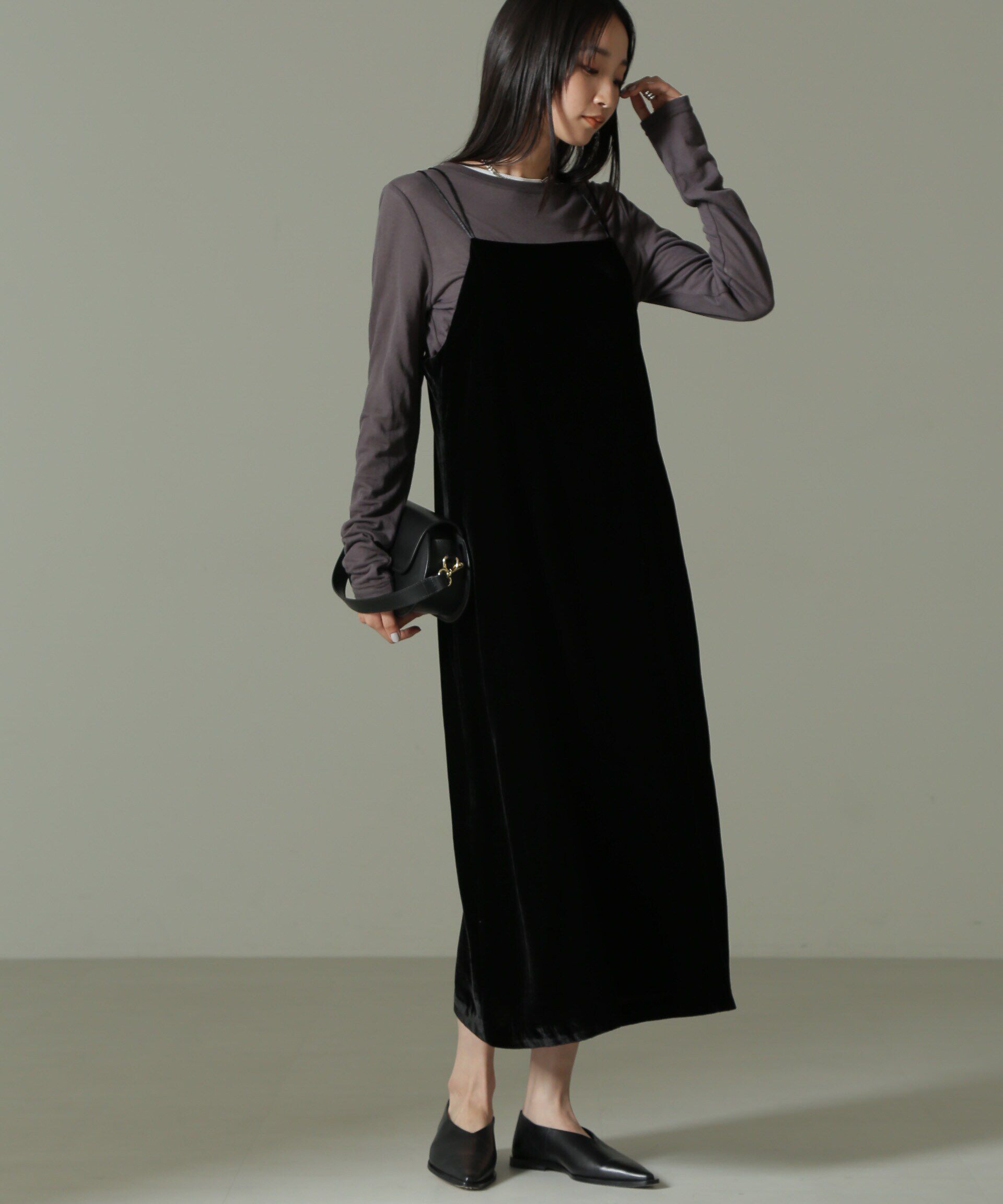 nano･universe「ベロアキャミワンピース」|ワンピース|