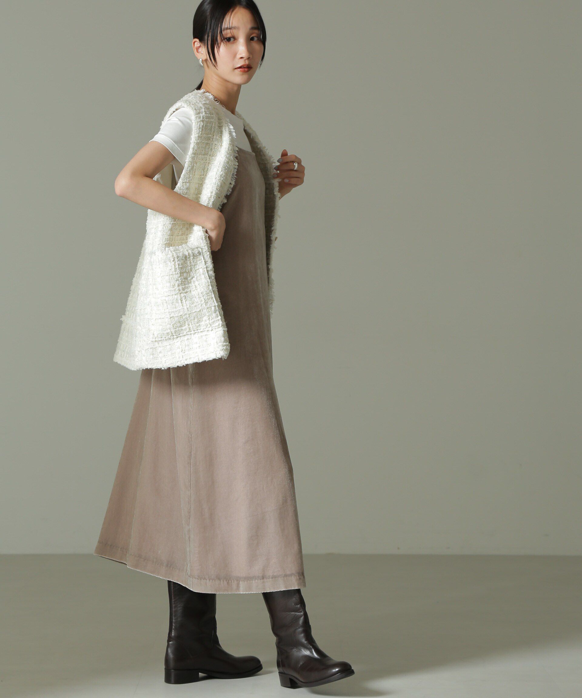 nano･universe「ベロアキャミワンピース」|ワンピース|