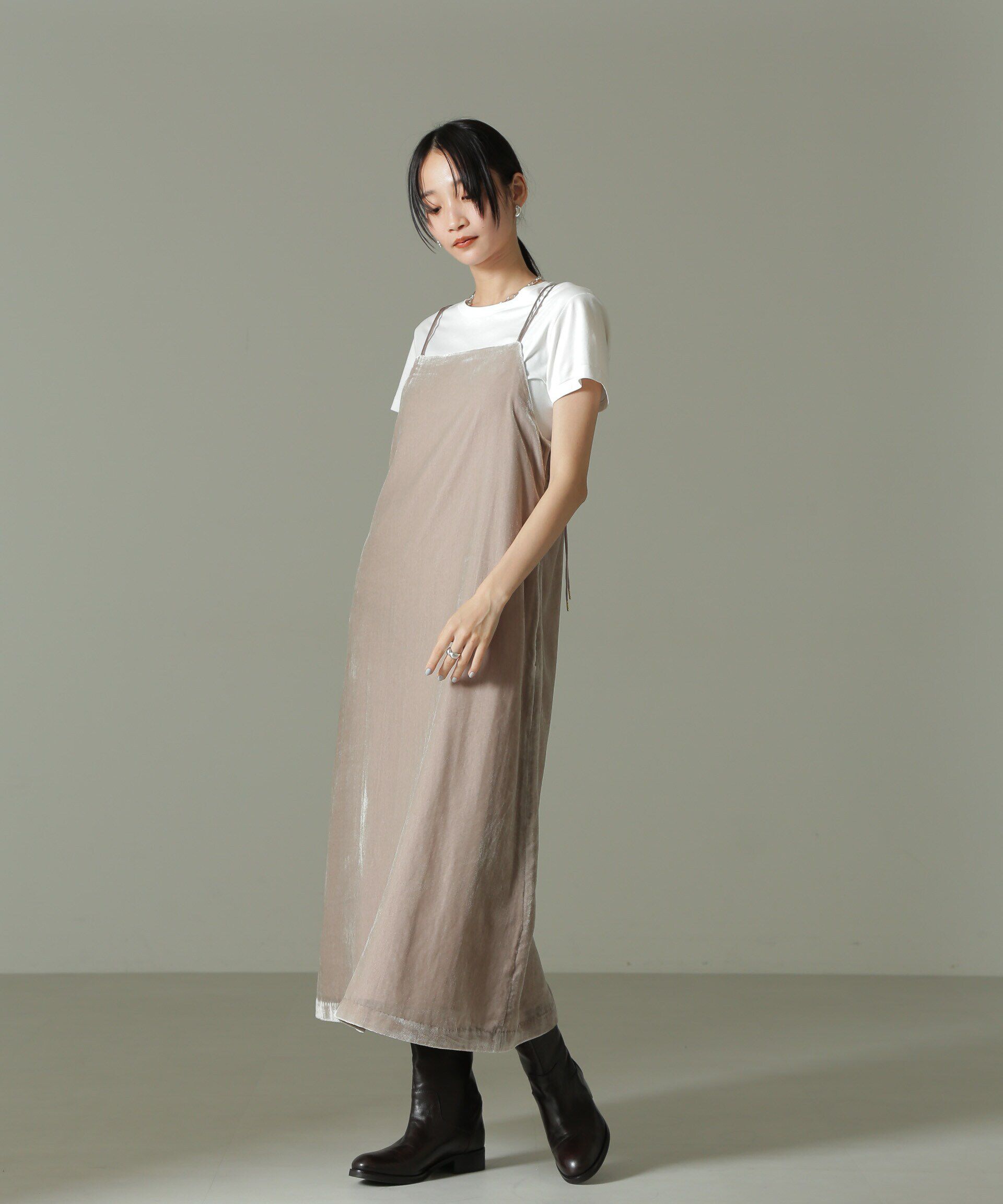 nano･universe「ベロアキャミワンピース」|ワンピース|