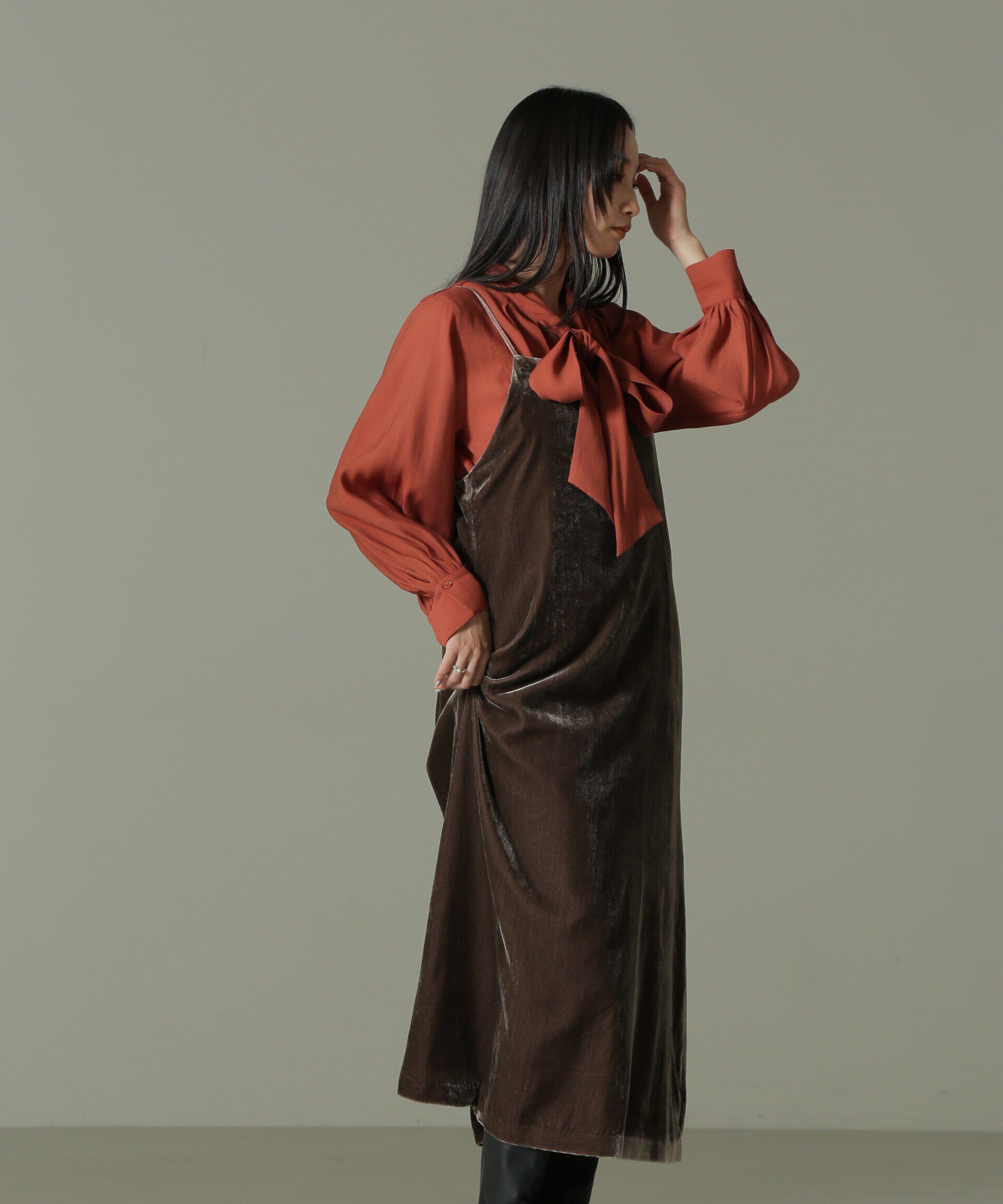 nano･universe「ベロアキャミワンピース」|ワンピース|