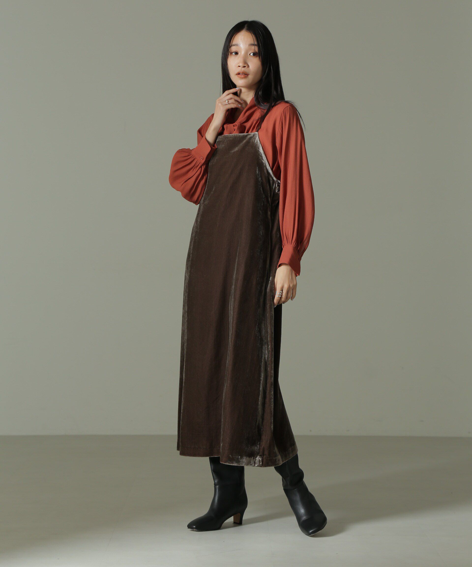 nano･universe「ベロアキャミワンピース」|ワンピース|