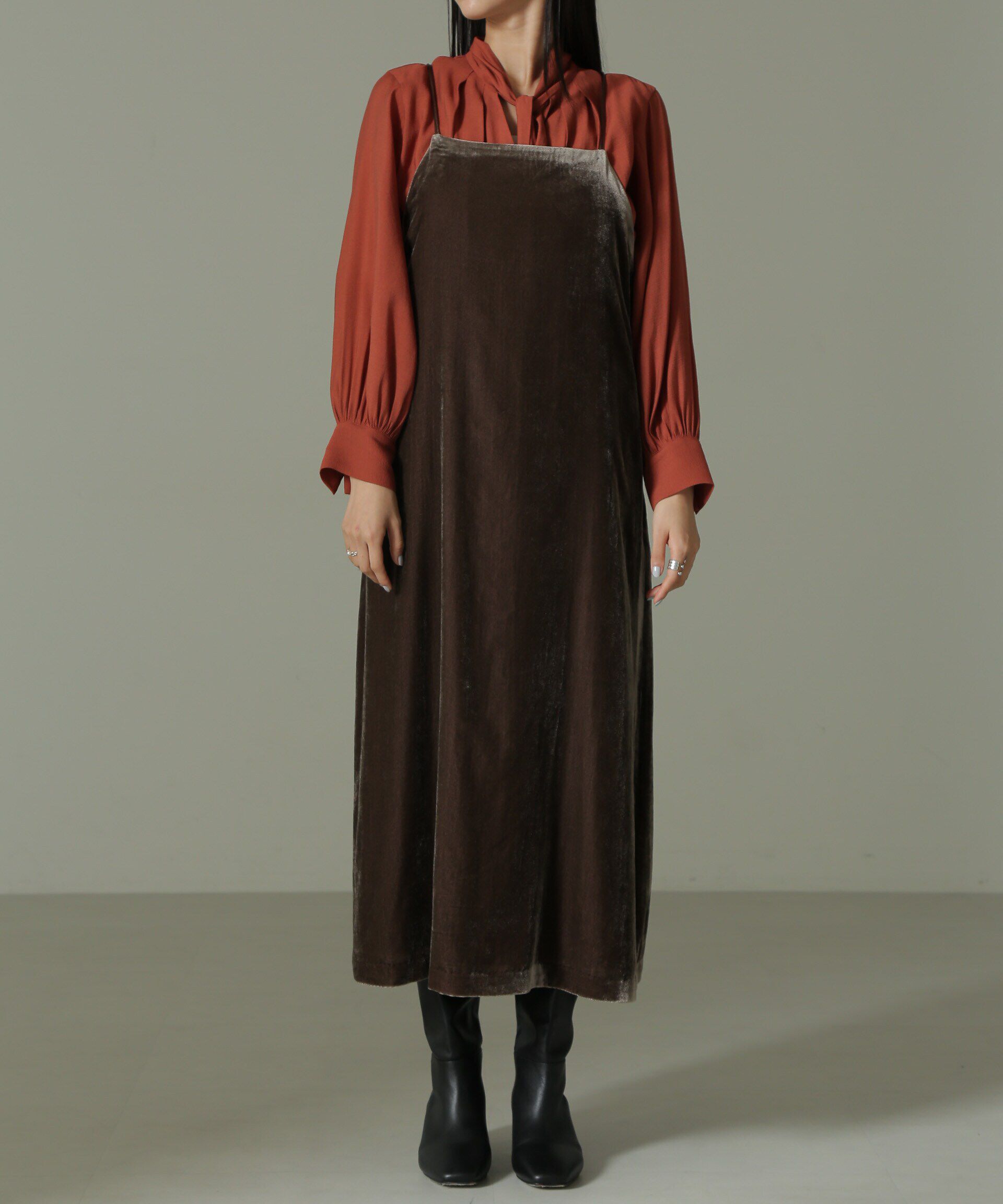 nano･universe「ベロアキャミワンピース」|ワンピース|